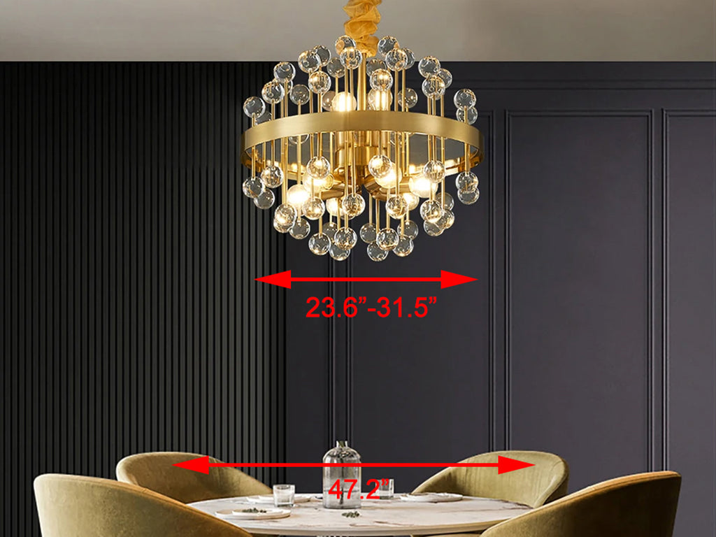 How to choose the size of the dining room chandelier？