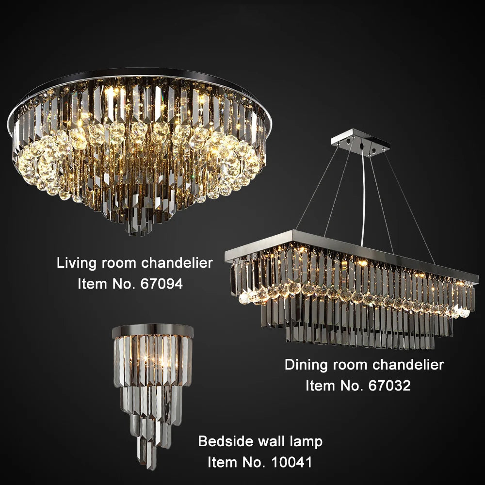 High-Quality Smoke Gray Crystal Lighting With Creative Design-Mysterious Series