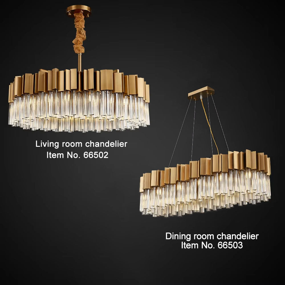 High Quality Brushed Gold Crystal Chandelier-Sunny Series