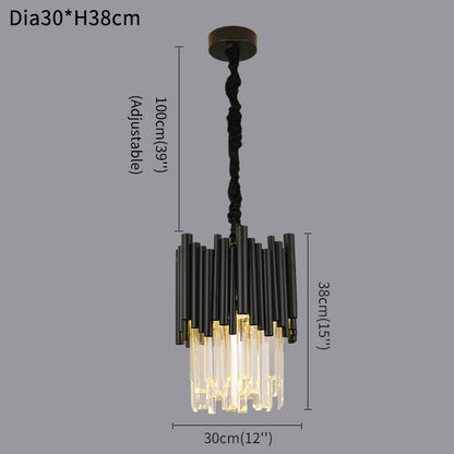 Crystal Black Bar Restaurant Chandelier Nocturne-Pendant-Small yoogee-size