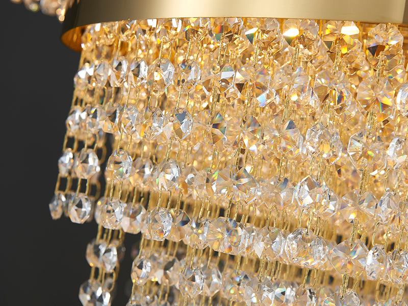 golden crystal living room chandelier Anima Pendant detail