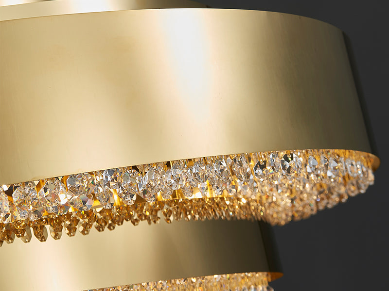 golden crystal living room chandelier Anima Pendant detail