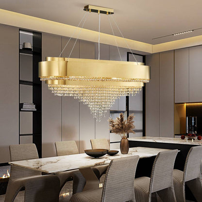 Modern gold crystal dining room lighting Anima Pendant