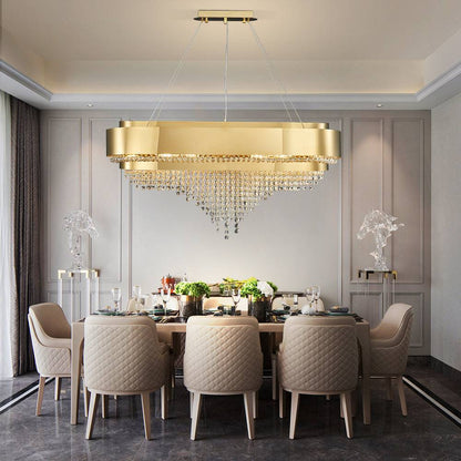 gold crystal dining room chandelier Anima Pendant