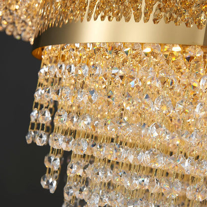 golden crystal living room chandelier Anima Pendant detail