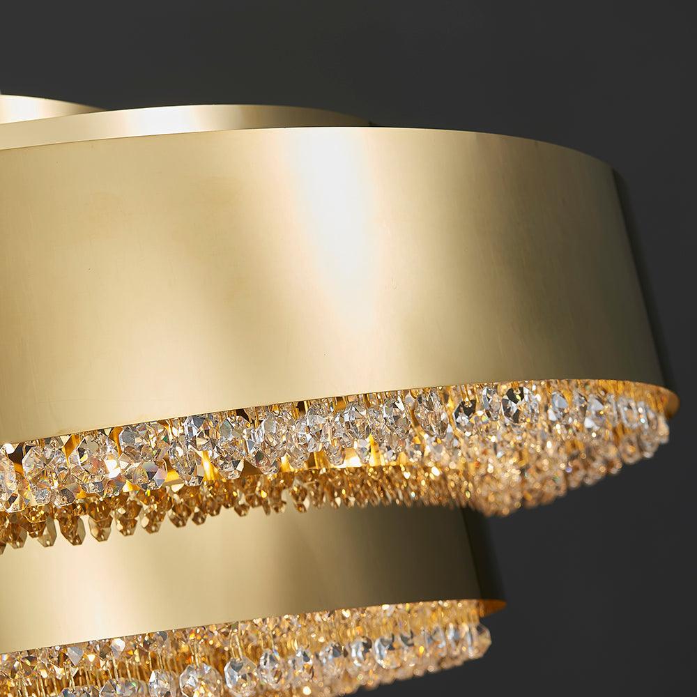 golden crystal living room chandelier Anima Pendant detail