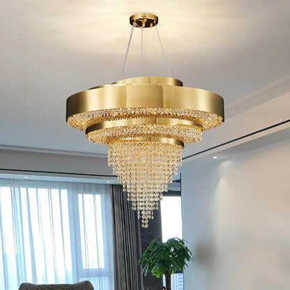 Golden crystal living room chandelier Anima yoogee