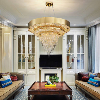 Golden crystal living room chandelier Anima