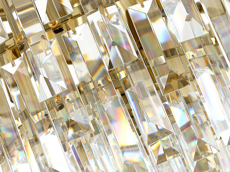 Golden crystal living room ceiling light Astra Ceiling detail