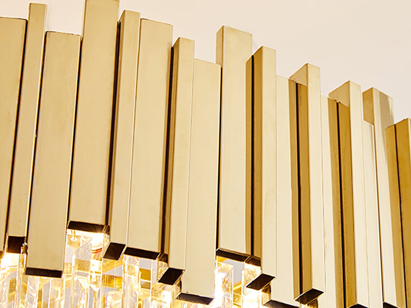 Golden crystal living room ceiling light Astra Ceiling detail