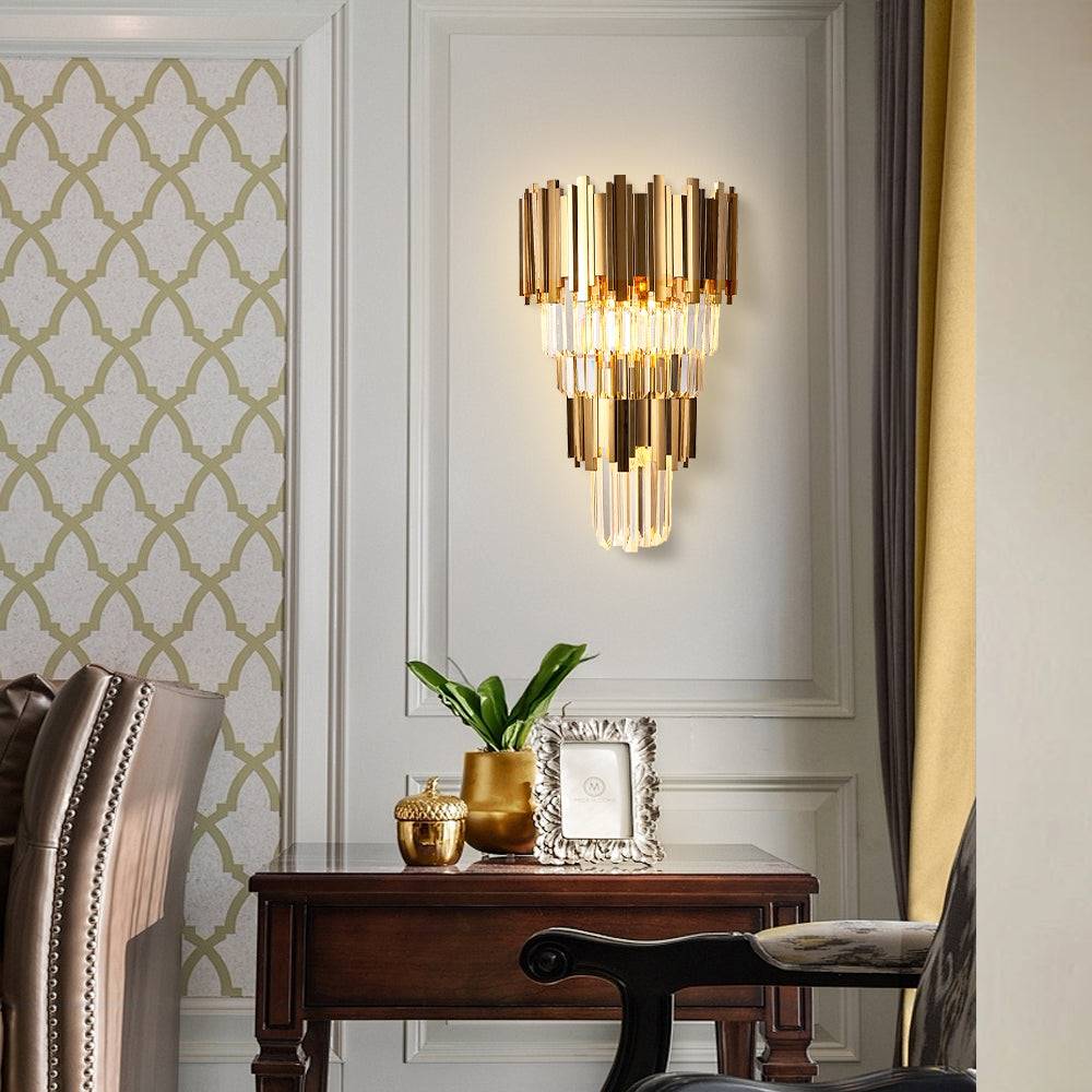 Double layer crystal wall lamp Astra Sconce-X