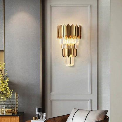 gold led wall lamp Astra Sconce-X