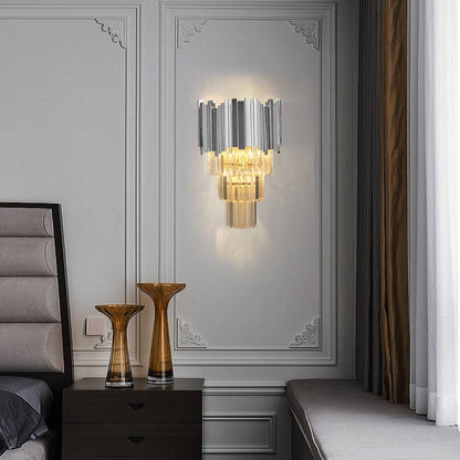 Led modern crystal bedside wall lamp Astra Sconce