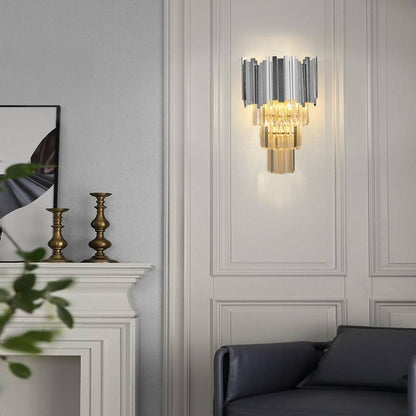 Chrome luxury crystal wall lamp Astra Sconce