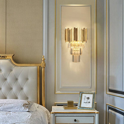 Gold crystal indoor wall lamp Astra Sconce