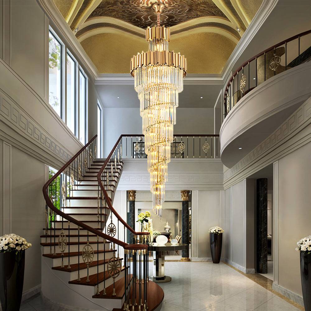 Large crystal chandelier Astra-Staircase-X