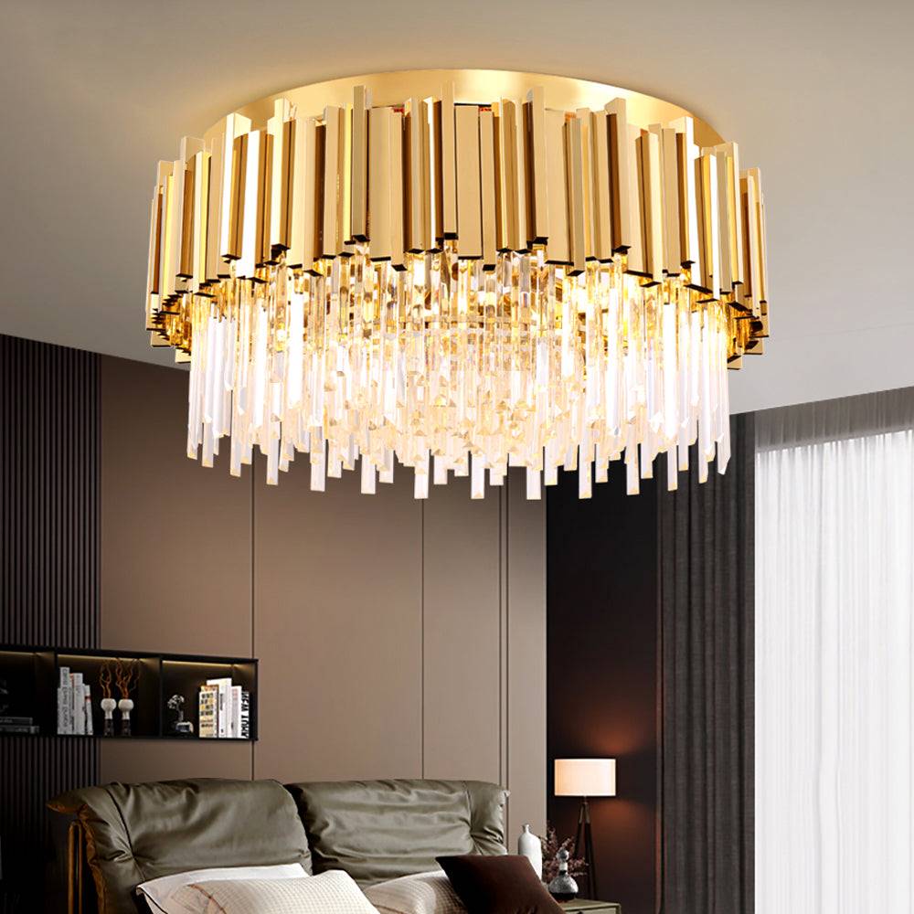 Golden crystal living room ceiling light Astra Ceiling yoogee