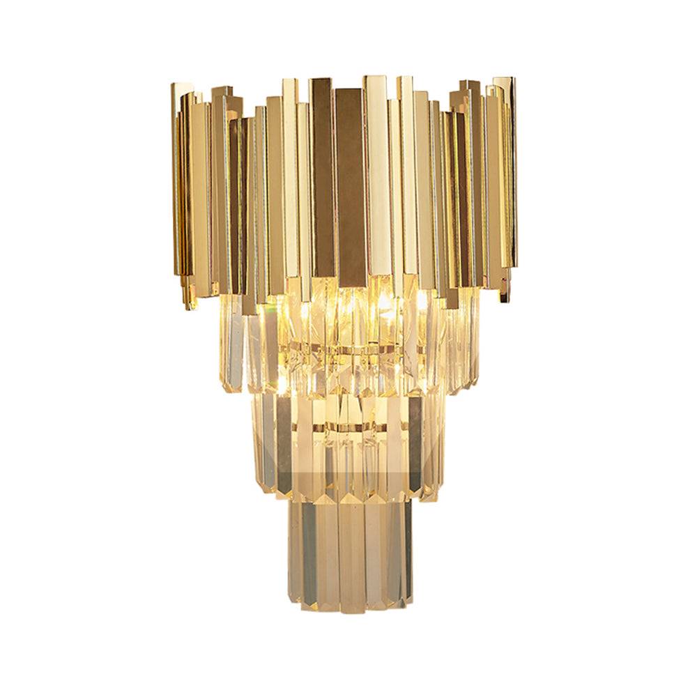 Golden crystal indoor wall lamp Astra Sconce yoogee