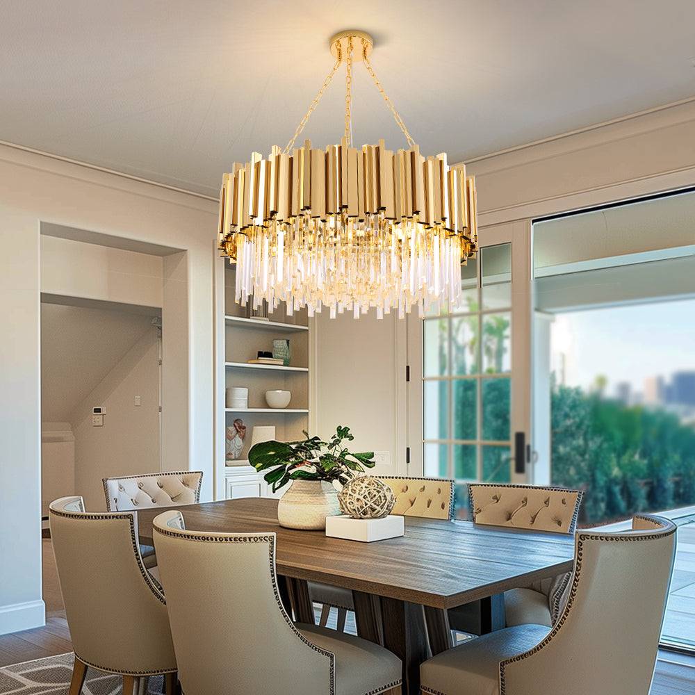 Modern gold crystal dining room chandelier Astra