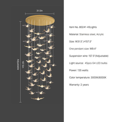 31.5" led home decor large lighting for stair Aurelia