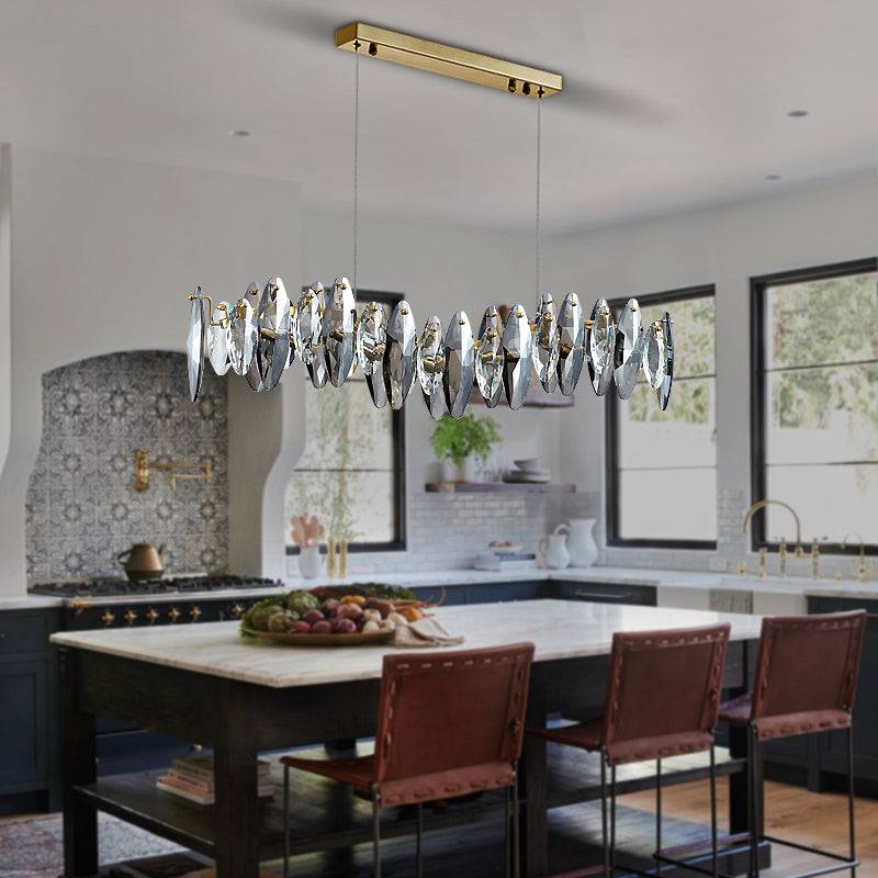 Modern crystal Kitchen chandelier Cascadia Pendant