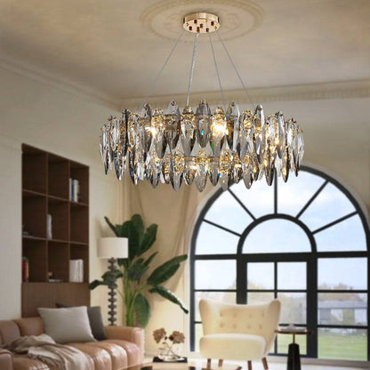 Home Decor Smoke gray living room crystal chandelier Cascadia