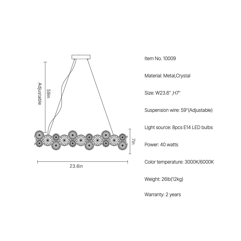 round crystal chandelier Celeste yoogee-size