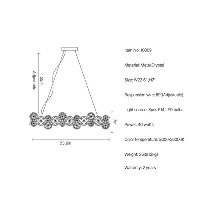 round crystal chandelier Celeste yoogee-size