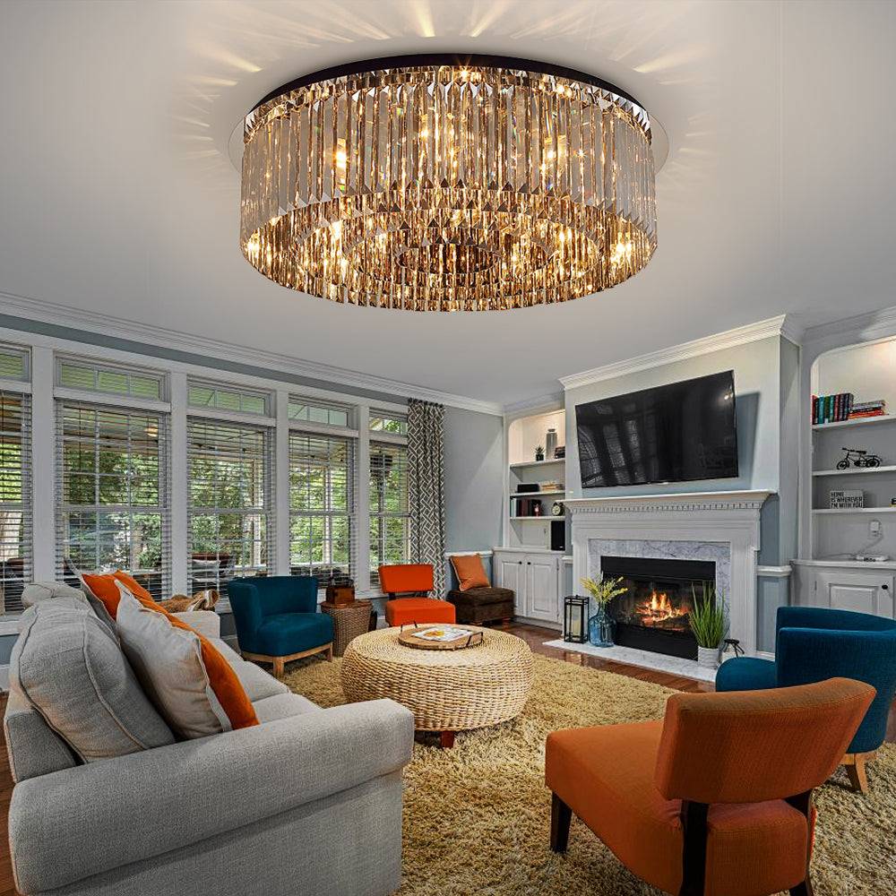 ceiling crystal living room light Circular Ceiling