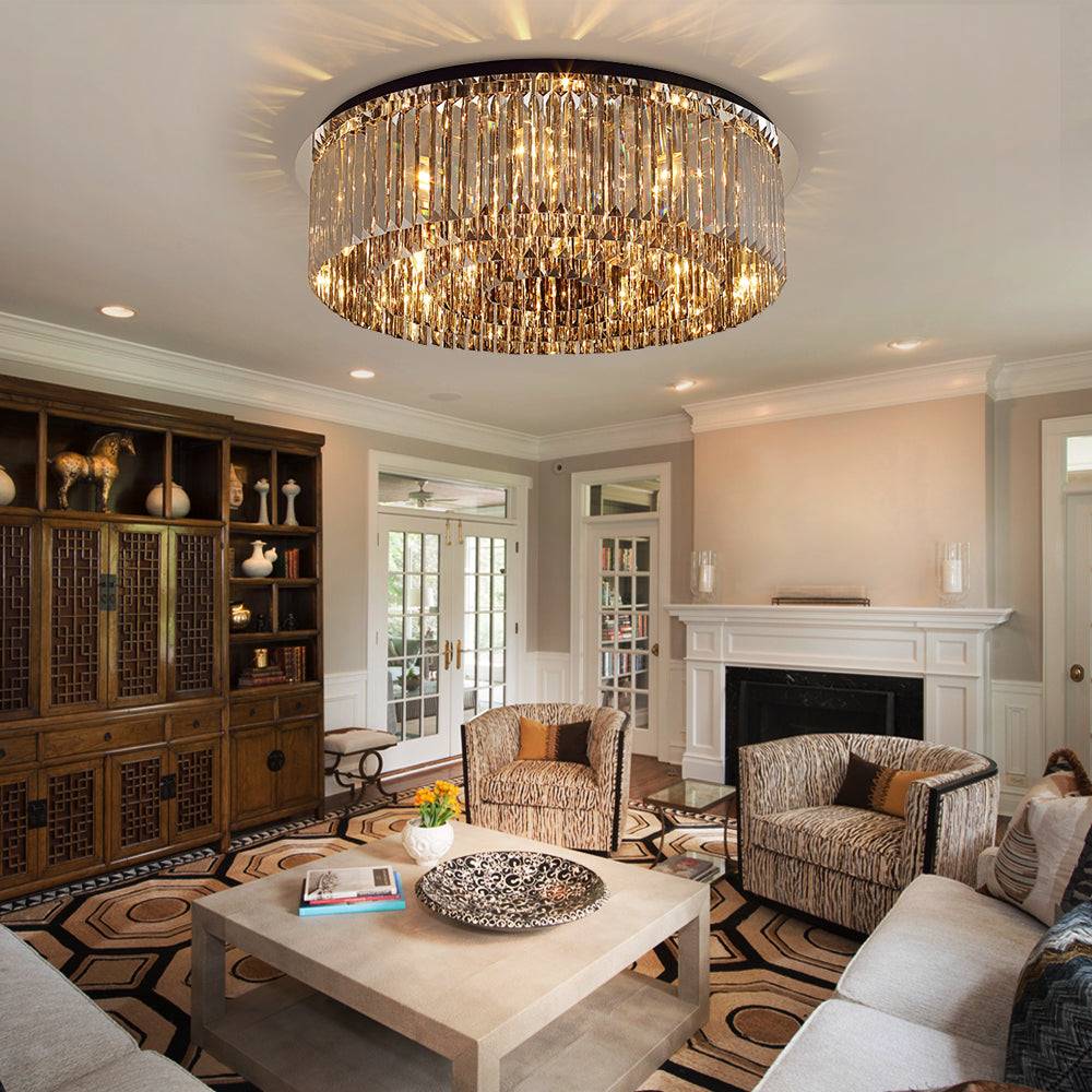 ceiling crystal living room light Circular Ceiling