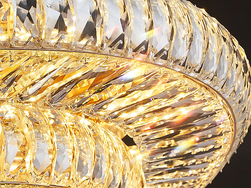 Golden round crystal living room ceiling light Crown Ceiling