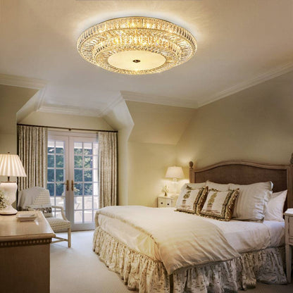 Golden round crystal living room ceiling light Crown Ceiling