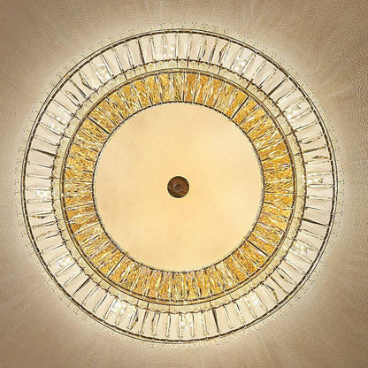 Golden round crystal living room ceiling light Crown Ceiling