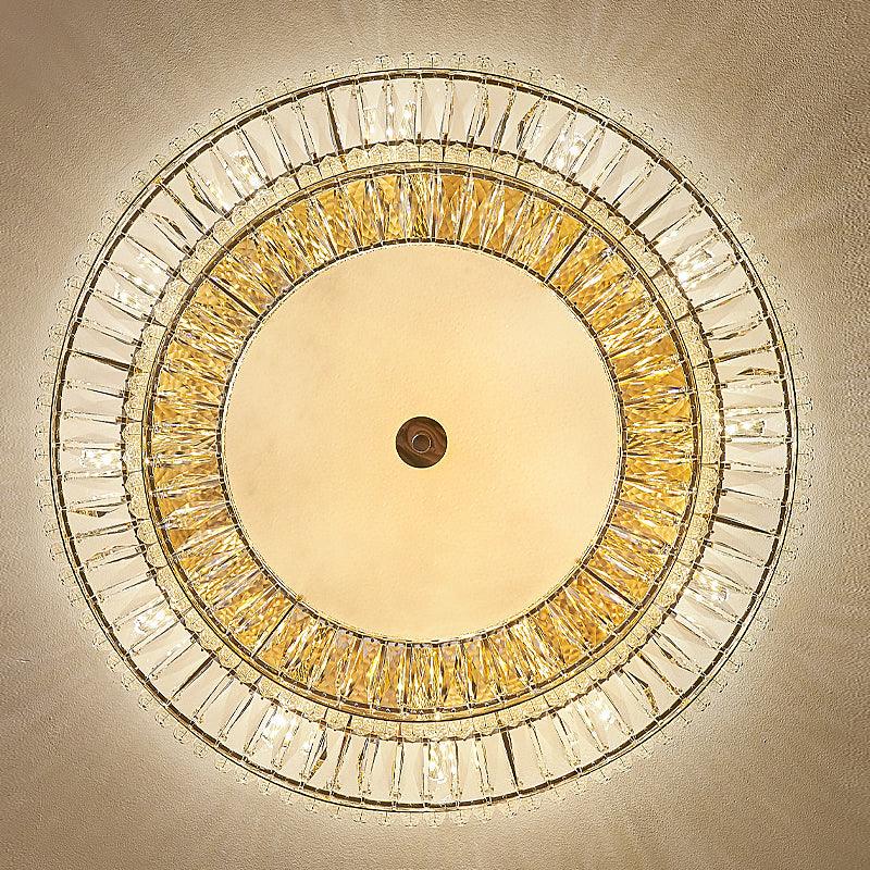 Golden round crystal living room ceiling light Crown Ceiling