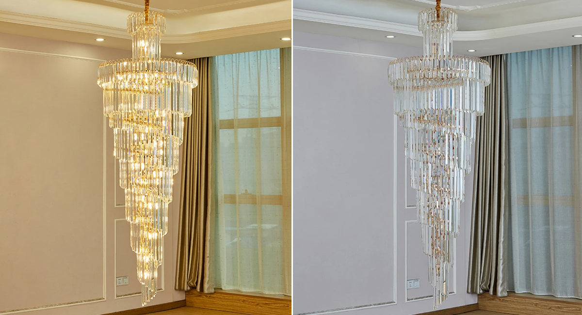 luxury crystal chandelier Dazzling Staircase