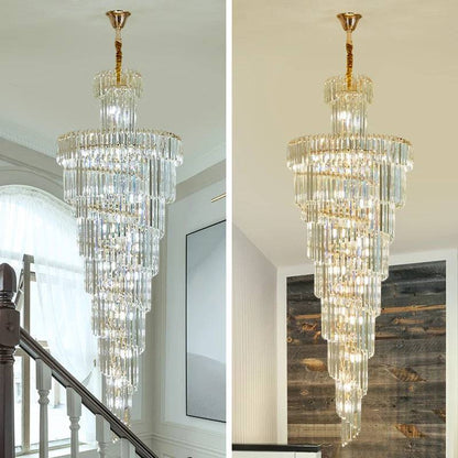 luxury crystal chandelier Dazzling Staircase