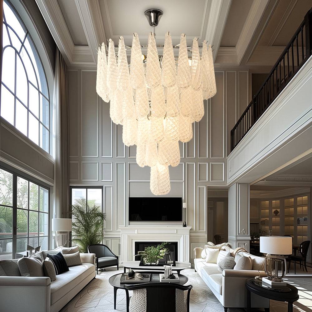 Teardrop shaped glass chandelier Dreamlight