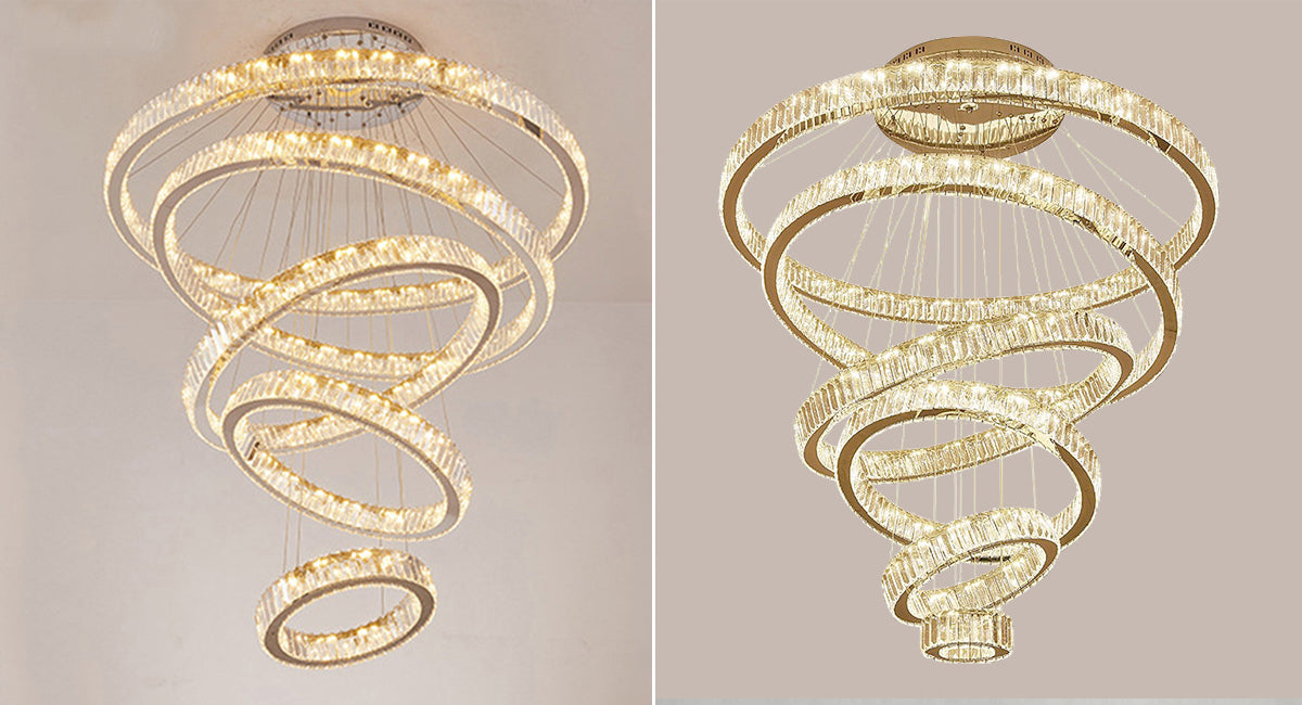 Luxury rings crystal hanging chandelier Dreams 