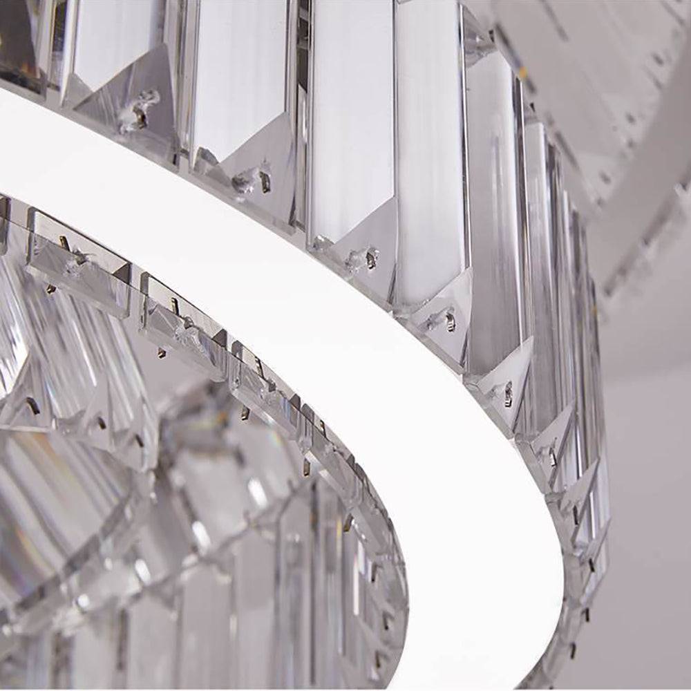 Modern staircase rings crystal chandelier Dreams Detail