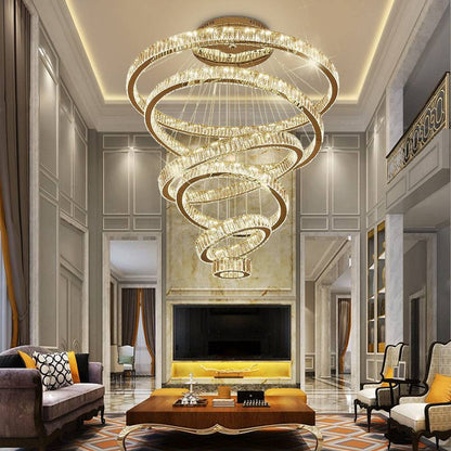 Large rings crystal chandelier for living room Dreams