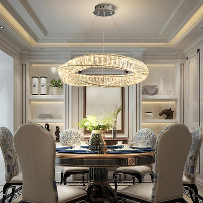 crystal ring hanging chandelier for dining room Elaris