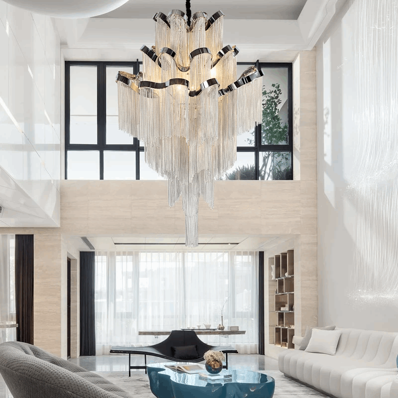 Chain chandelier for large lobby hanging light Elysian