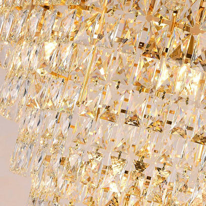 Luxury round villa crystal chandelier Ethereal loftDetail