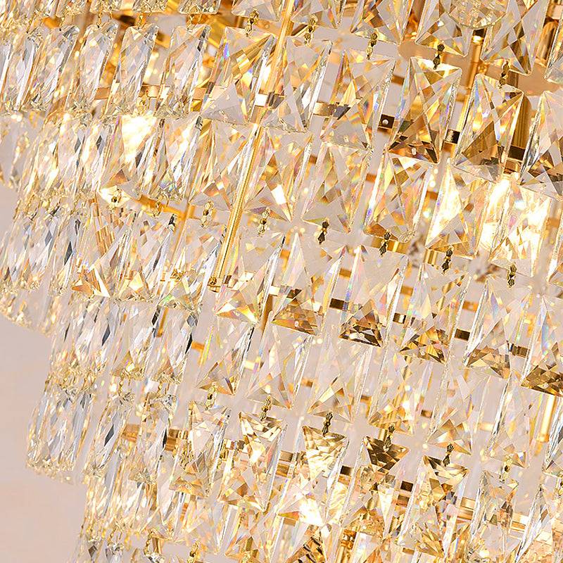 Luxury round villa crystal chandelier Ethereal loftDetail