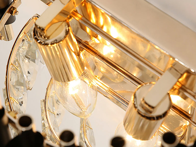 Gold metal crystal wall lamp Ethereal Sconce