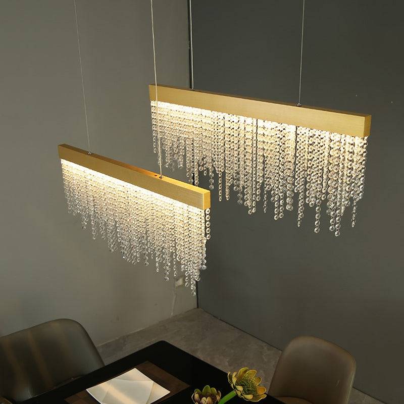 Tassel crystal dining room chandelier Fluttering Pendant