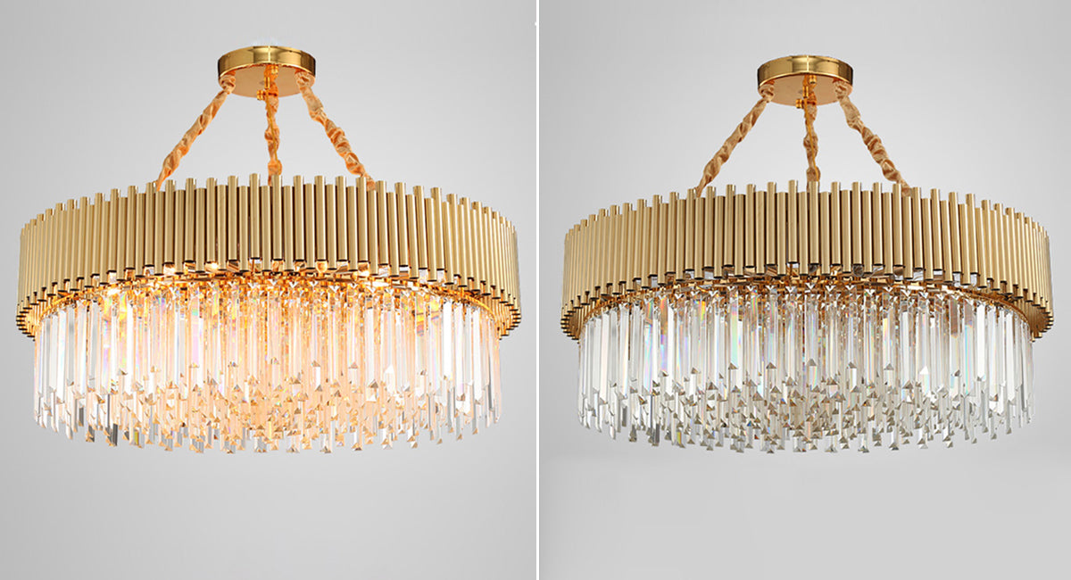 round crystal chandelier Gleam