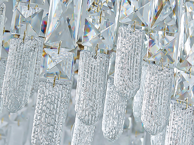 Tassel crystal living room chandelier Glitz Pendant detail