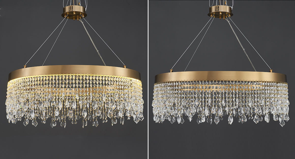 round crystal chandelier Graceful yoogee