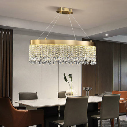 oval crystal chandelier Graceful Pendant-Oval